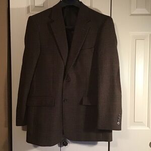 WEEKEND SALE! Elegant Men's Brown Checkered Blazer